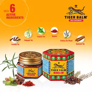 Tiger Balm Red 9ml Powerful Pain Relief Balm from India