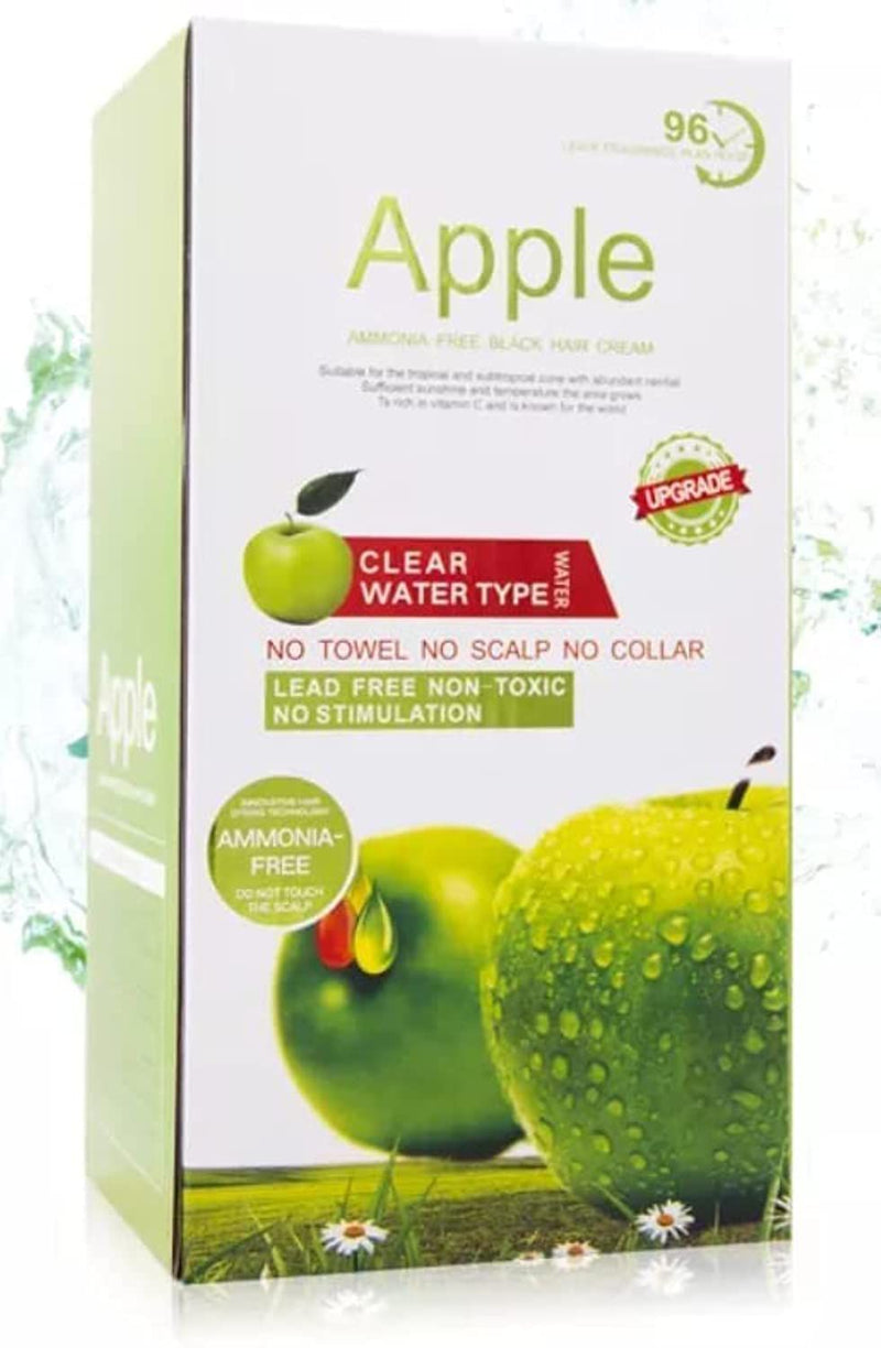 Apple Ammonia-Free Black Hair Cream 500ml (Pack of 2) Fast-Coloring, Gentle Hair Dye Solution